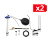 Juego de Herrajes COFLEX para reparación de tanque de inodoro