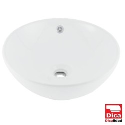 Lavabo Ovalín Redondo con Rebosadero