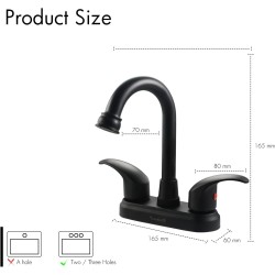 Mezcladora para Lavabo Color Negro