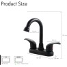 Mezcladora para Lavabo Color Negro
