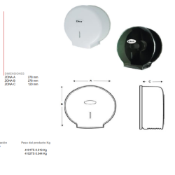 Despachador ABS Blanco para Papel Higiénico