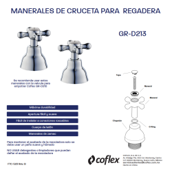 Manerales de Cruceta para Regadera | COFLEX