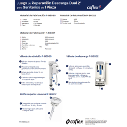 Herraje dual para sanitario COFLEX | Envío GRATIS