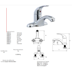Monomando Ecológico para lavabo DICA | ¡Envío estandar gratis!