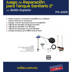 Herrajes para Sanitario de botón superior COFLEX | Envío Gratis