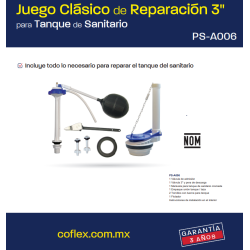 Herraje para Sanitario de 3" COFLEX