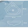 Lavabo esquinero Blanco | Envío GRATIS