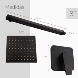 Regadera Cuadrada con Monomando Solvex | Envío Gratis