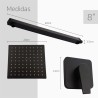 Regadera Cuadrada con Monomando Solvex | Envío Gratis